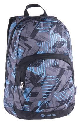 Pulse hátizsák, iskolatáska, 2 rekeszes, 44x29x18cm, Pulse Solo Blue Cast, kék-fekete