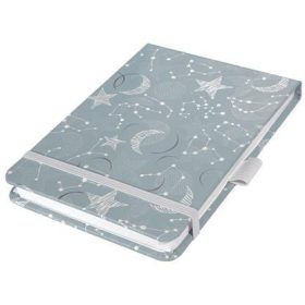   Sigel Bullet Journal napló, pontrácsos jegyzetfüzet, exkluzív, 11x8cm, 79 lap, keményfedeles, Jolie Cosmic Fantasy Grey