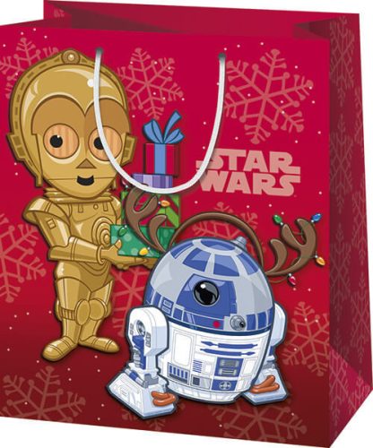 Karácsonyi ajándéktáska 23x18x10cm, közepes, Star Wars