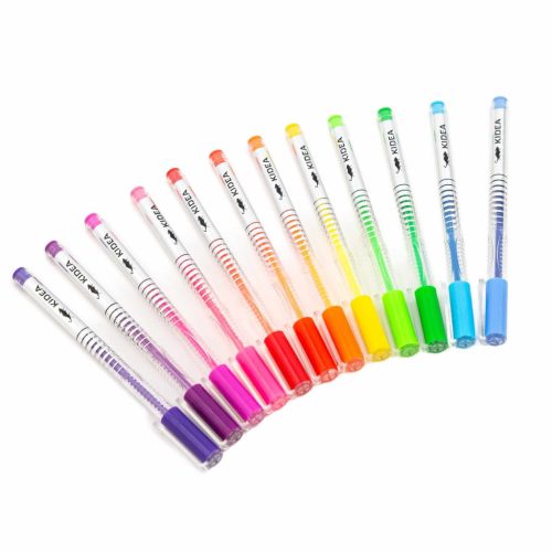 Zseléstoll készlet, 12 db-os, neon, Kidea