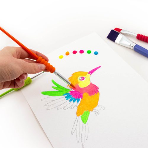 Akrilfesték készlet, 12 db-os, 12x12ml, neon, Kidea