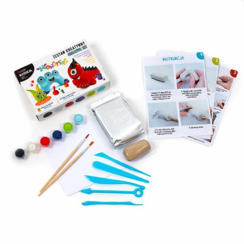 Levegőn száradó gyurma, modellező gyurma készlet festékkel, 300g, Monsters