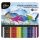 Aquarell színes ceruzakészlet, 24 db-os, fémdobozos, hatszög test, Kidea