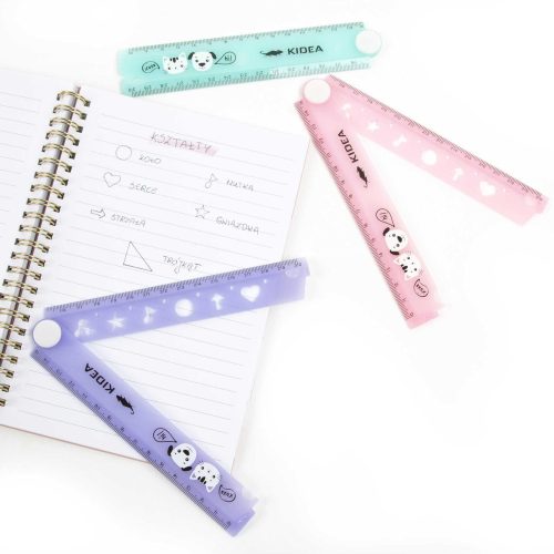 Állatos vonalzó, 30cm (2x15 cm), 3 féle színben, Kidea, 1 db