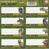 Dinoszaurusz füzetcímke 8 db/ív, többféle