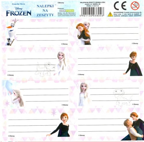 Jégvarázs füzetcímke 8db/ív, többféle