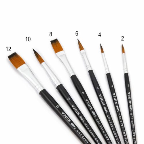 Ecset készlet 7 db-os, festőpalettával, Kidea