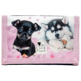   Cleo and Frank pénztárca, 12x8cm, CF38, kutyás, Life is better with a dog