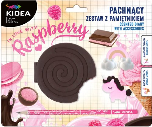 Illatos napló radírral és ceruzával, Raspberry, Kidea 