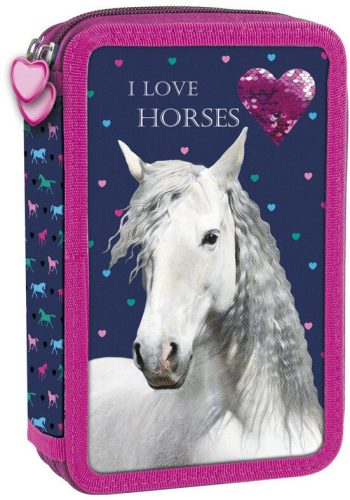 Lovas tolltartó, 2 emeletes, töltött, I love horses