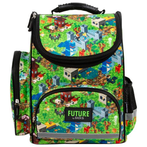 Minecraft mintás ergonomikus iskolatáska 37x27x16cm, DF31
