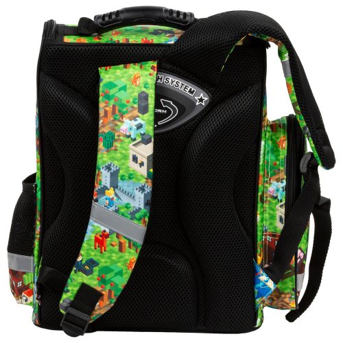 Minecraft mintás ergonomikus iskolatáska 37x27x16cm, DF31