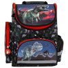 Dinoszaurusz ergonomikus iskolatáska 37x27x16cm, DN17, fekete-piros