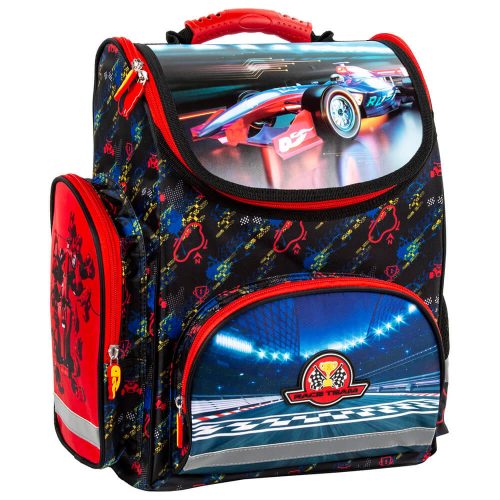 Autós Race Team ergonomikus iskolatáska 37x27x16cm, RT10