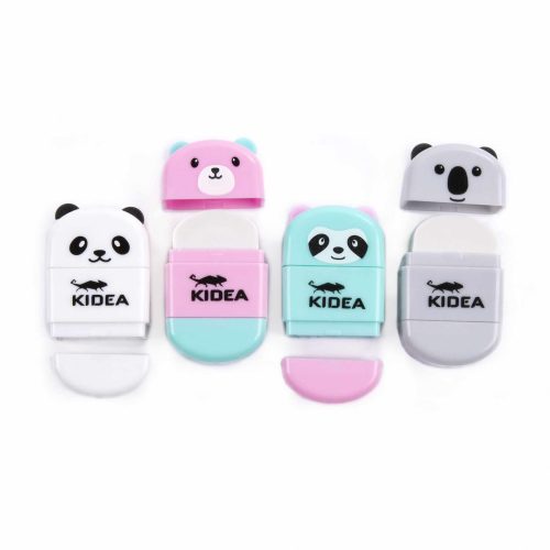 Hegyező, tartályos, 1 lyukú, radírral, Kidea, többféle 