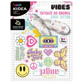   Foszforeszkálós vasalható matricák cipőhöz, good vibes, Kidea