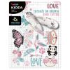 Foszforeszkálós vasalható matricák cipőhöz, love, Kidea