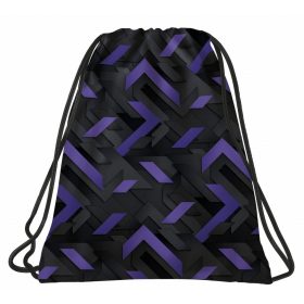 Lányos tornazsák, 41x35cm, BackUp, 2025, A47, fekete-lila