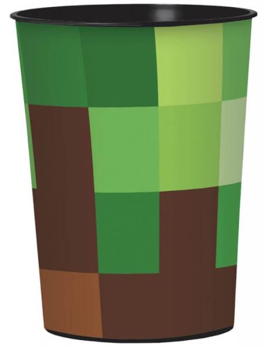 Minecraft mintás TNT pohár, műanyag, 473 ml