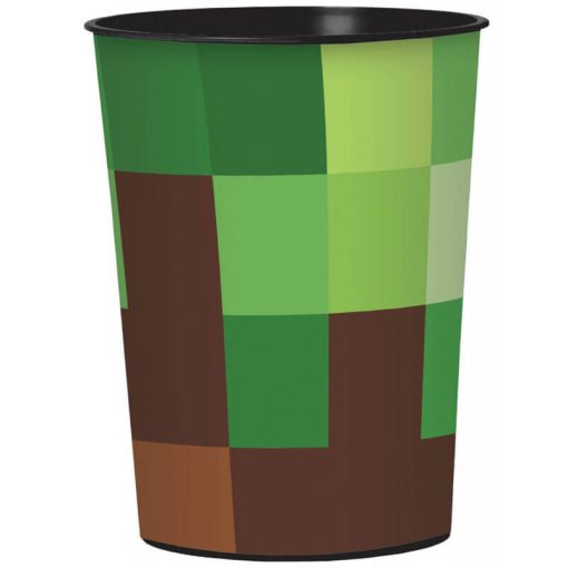 Minecraft mintás TNT pohár, műanyag, 473 ml