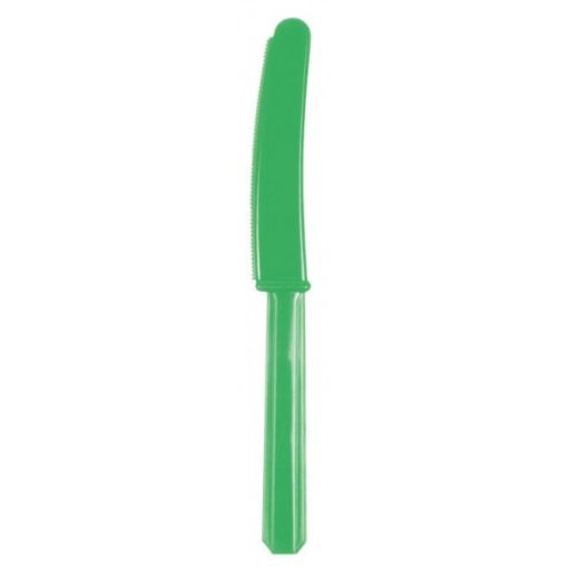 Műanyag evőeszköz, kés, 10 db-os Festive Green
