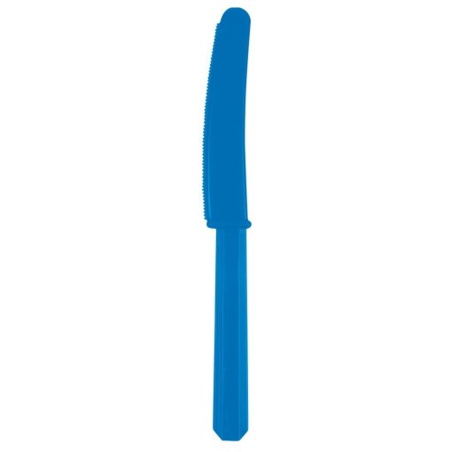 Műanyag evőeszköz, kés, 10 db-os Bright Royal Blue