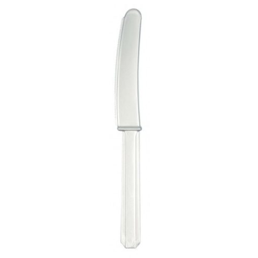 Műanyag evőeszköz, kés, 10 db-os Silver