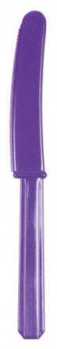 Műanyag evőeszköz, kés, 10 db-os Purple