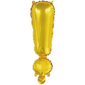 Arany Gold ! betű fólia lufi, 43 cm