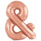 Színes Rose Gold & betű fólia lufi 108 cm