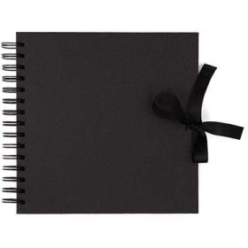 Scrapbook, napló, 20x20cm, 40 lapos, fekete