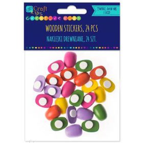 Fa tojás alakú formák, öntapadós, 24 db/csomag