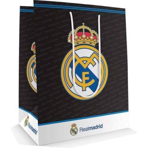 Real Madrid ajándéktáska, 23x18x10cm, közepes