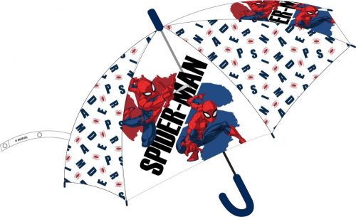 Pókember félautomata átlátszó esernyő 74 cm