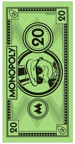 Monopoly törölköző, strand törölköző 70x140 cm (Fast Dry)