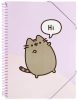Pusheen cicás bemutató mappa A/4, 30 zsebes, spirál, gumis zárószalaggal, Moments, lila