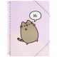 Pusheen cicás bemutató mappa A/4, 30 zsebes, spirál, gumis zárószalaggal, Moments, lila