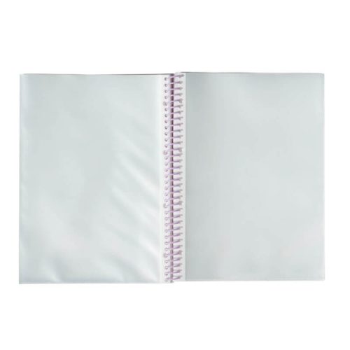 Pusheen cicás bemutató mappa A/4, 30 zsebes, spirál, gumis zárószalaggal, Moments, lila