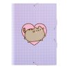 Pusheen cicás füzetbox A/4, Moments, lila
