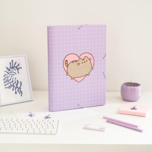 Pusheen cicás füzetbox A/4, Moments, lila