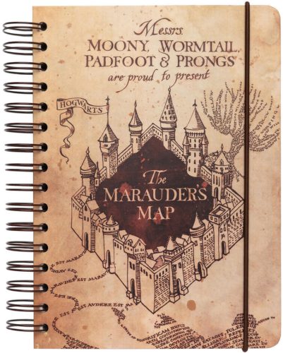 Harry Potter bullet journal, napló, A/5, The Marauder's map