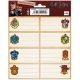 Harry Potter füzetcímke 16 db-os, címerek