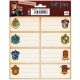 Harry Potter füzetcímke 16 db-os, címerek