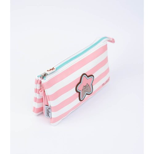 Pusheen cicás tolltartó, beledobálós, 3 rekeszes, Rose Collection