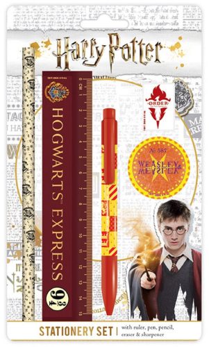 Harry Potter írószer szett 5 db-os, (toll, ceruza, radír, vonalzó, hegyező), Hogwarts Express
