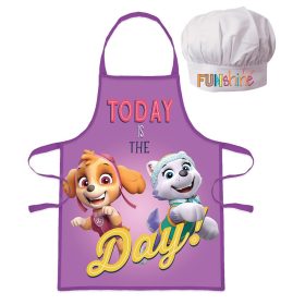   Mancs őrjárat gyerek kötény szett lányoknak, 2db-os, lila