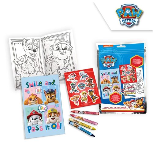 Mancs őrjárat mini színező matricákkal