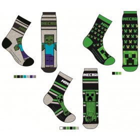 Minecraft zokni, 27-30, 3 pár/csomag