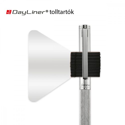 Dayliner gumis tolltartó határidőnaplóhoz, fekete