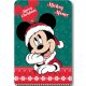 Mickey egér Festive Karácsony polár takaró 100x140cm